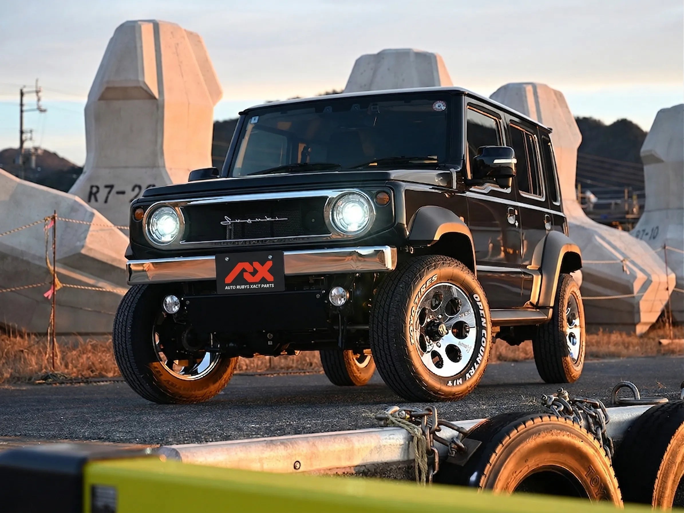 オールドスクールバンパー　autoruby’s ジムニー ステンレス製 オールドスクールフロントバンパー スキッドプレート付き