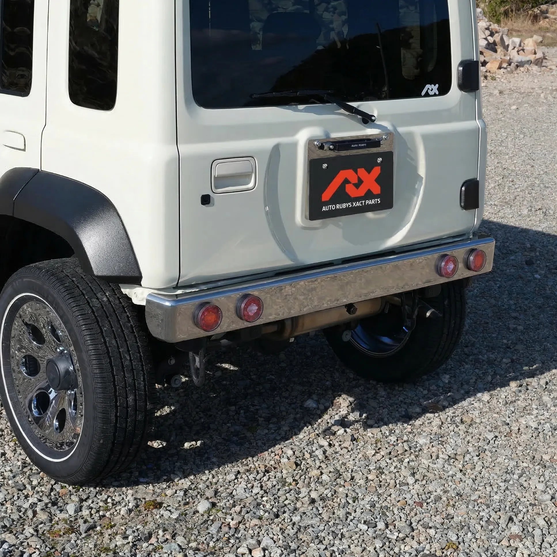 ステンレス製 オールドスクール リアバンパー 丸型テール LED テールランプ セット