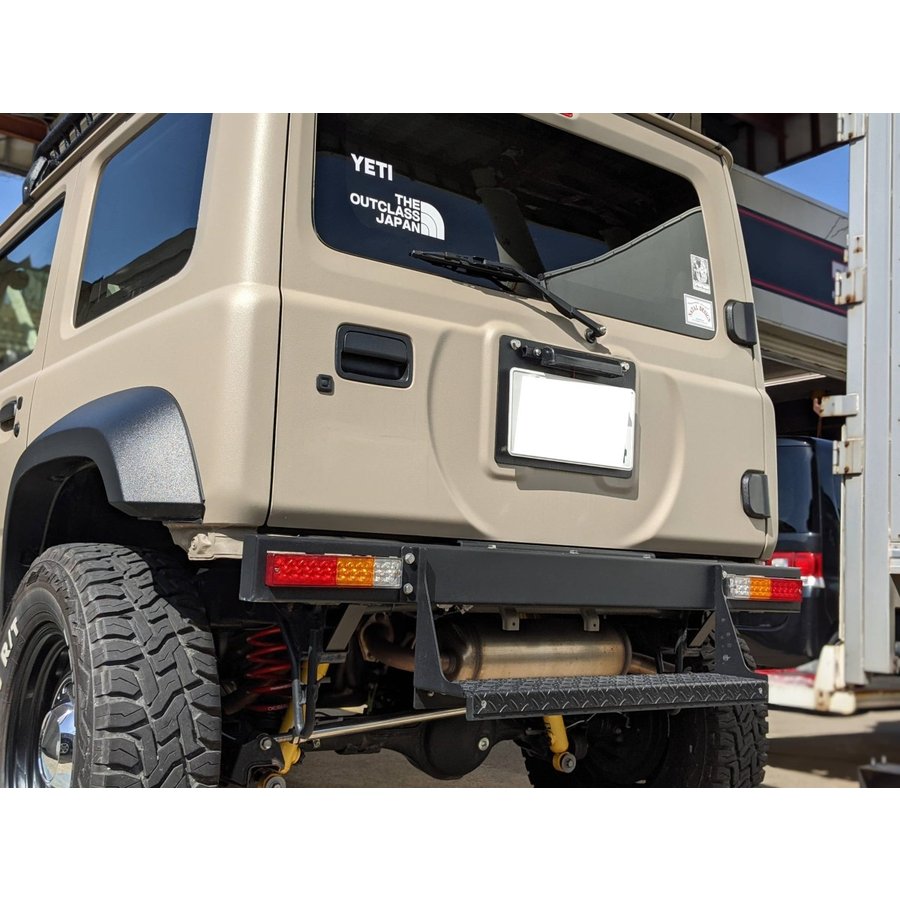 背面タイヤレス ナンバー移設キット ナンバー キット LEDナンバー灯付き 穴開け不要 センター位置 ジムニー シエラ オートルビーズ autorubys【 JB64 JB74 用】