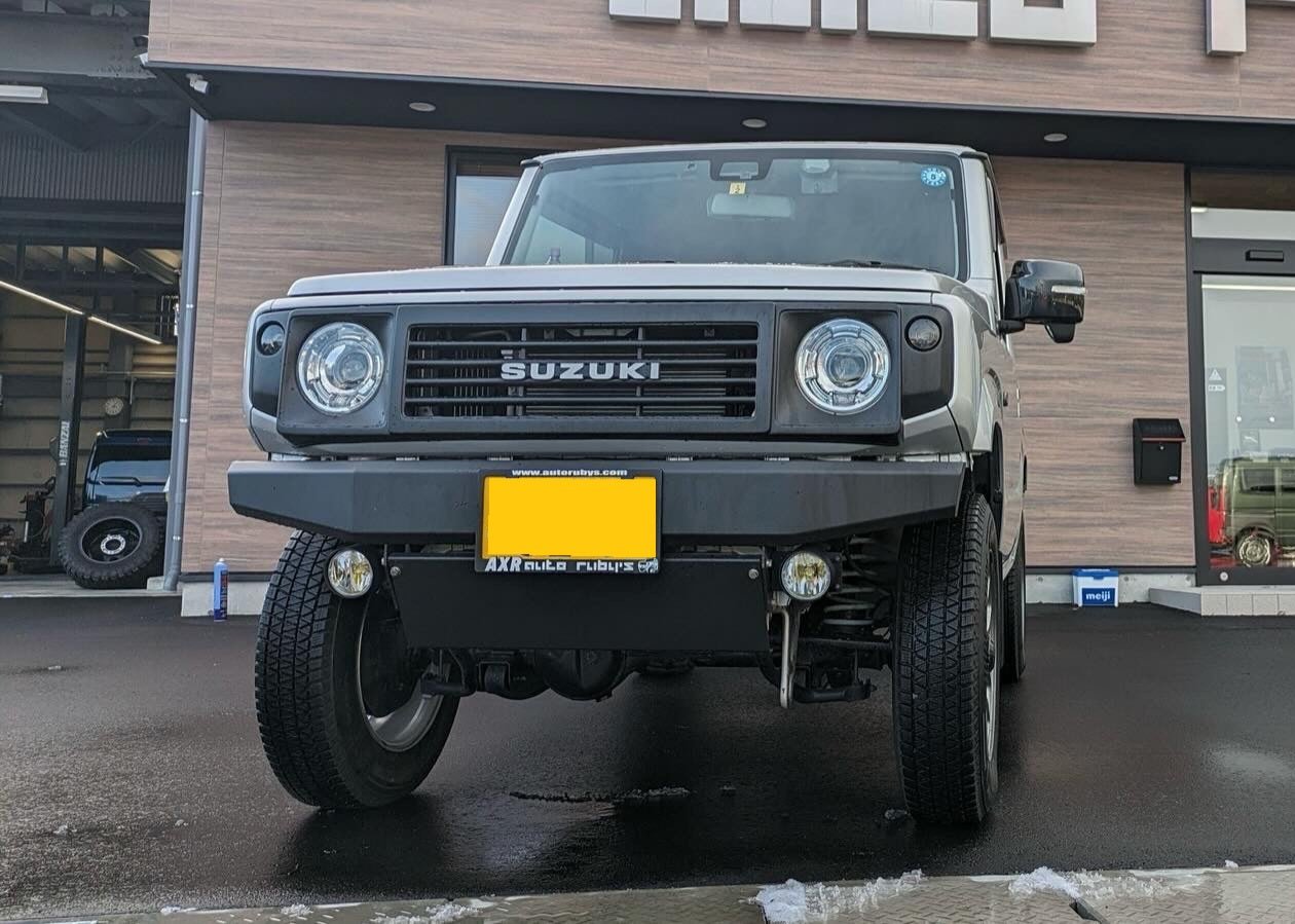 立体スクエアフロントバンパー スキッドプレート付き 【JB64